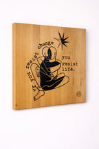 Wooden Wall Art – Beech & Epoxy Resin “If You Resist”