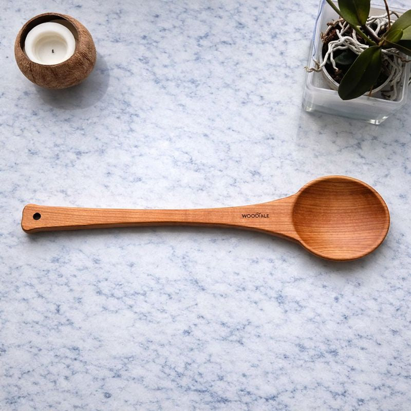 Cooking Spoon Large Cherry Wood